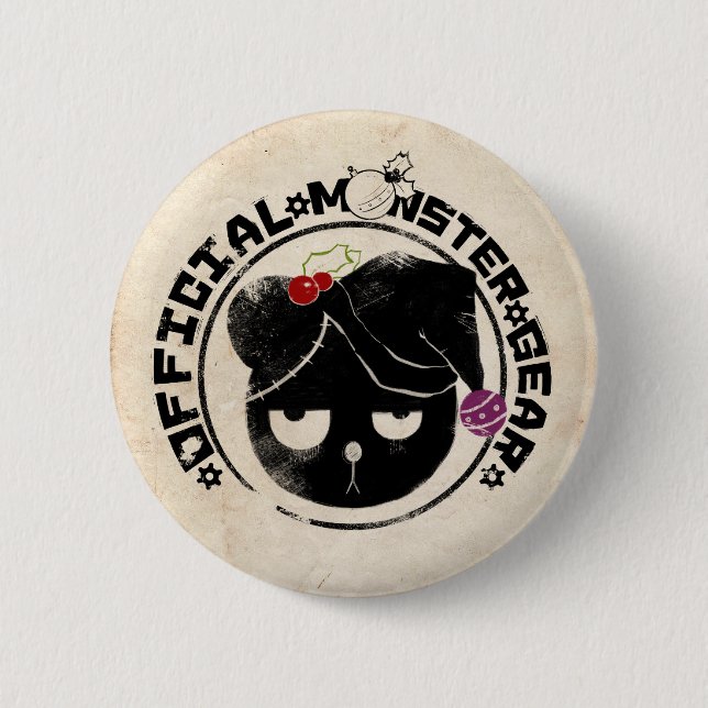 4 Little Monsters - Michael Holiday Logo Button (Front)