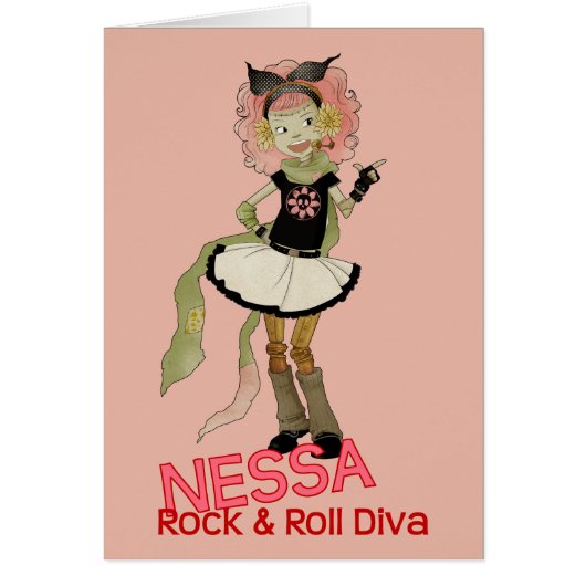 4 Little Monsters - Nessa Cards (Front)