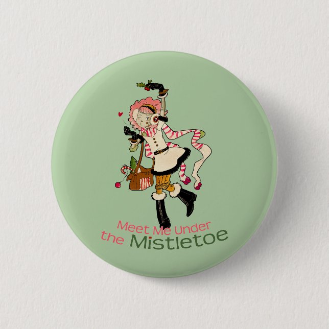 4 Little Monsters - Nessa Holiday Button (Front)
