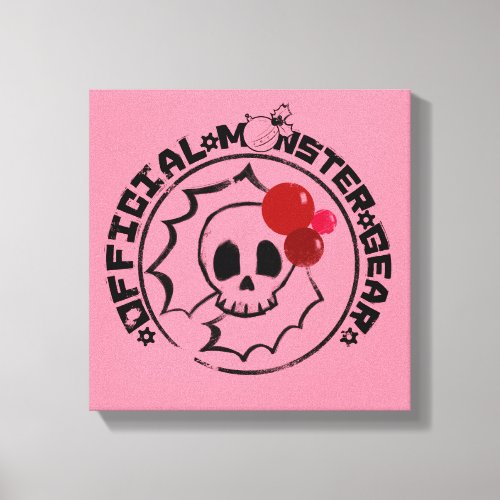 4 Little Monsters _ Nessa Holiday Logo Canvas Print