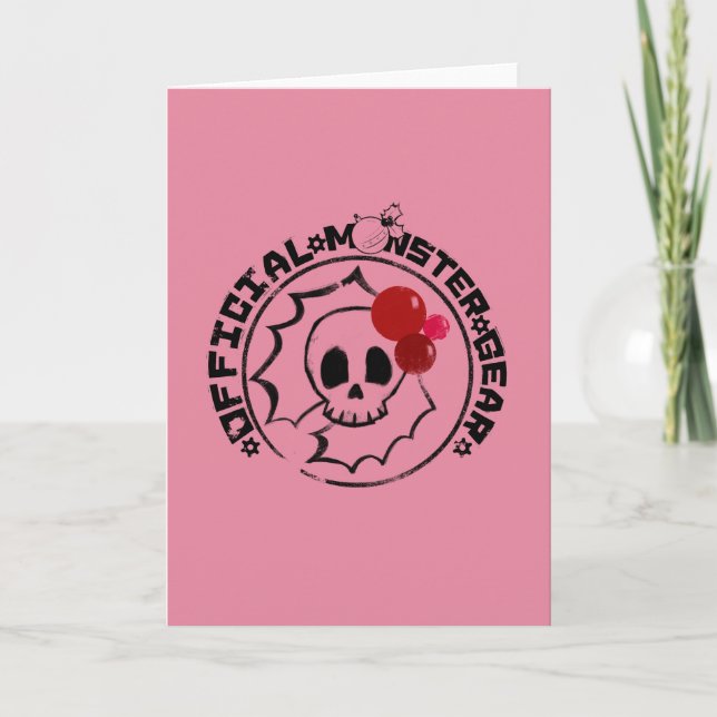 4 Little Monsters - Nessa Holiday Logo Card (Front)