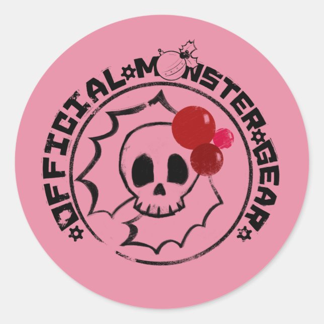 4 Little Monsters - Nessa Holiday Logo Classic Round Sticker (Front)