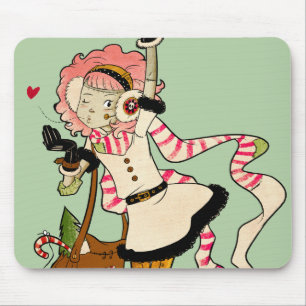 4 Little Monsters - Nessa Holiday Mouse Pad