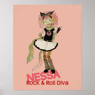 4 Little Monsters - Nessa Poster