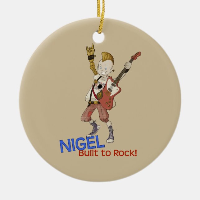 4 Little Monsters - Nigel Ceramic Ornament (Front)