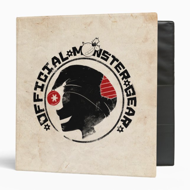 4 Little Monsters - Nigel Holiday Logo 3 Ring Binder (Front/Inside)