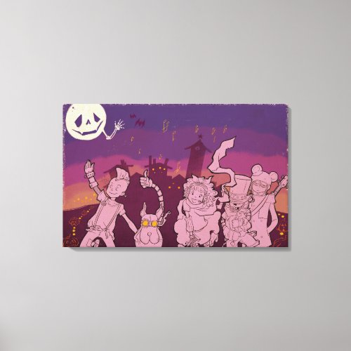 4 Little Monsters _ Night Music Canvas Print