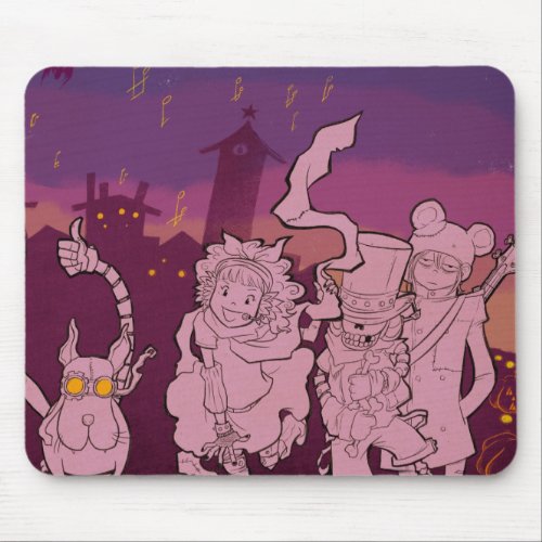 4 Little Monsters _ Night Music Mouse Pad