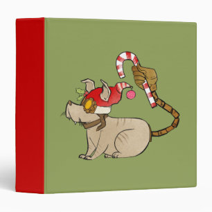 4 Little Monsters - Tesla Holiday Logo 3 Ring Binder