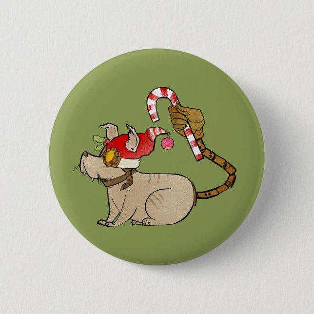 4 Little Monsters - Tesla Holiday Logo Pinback Button (Front)