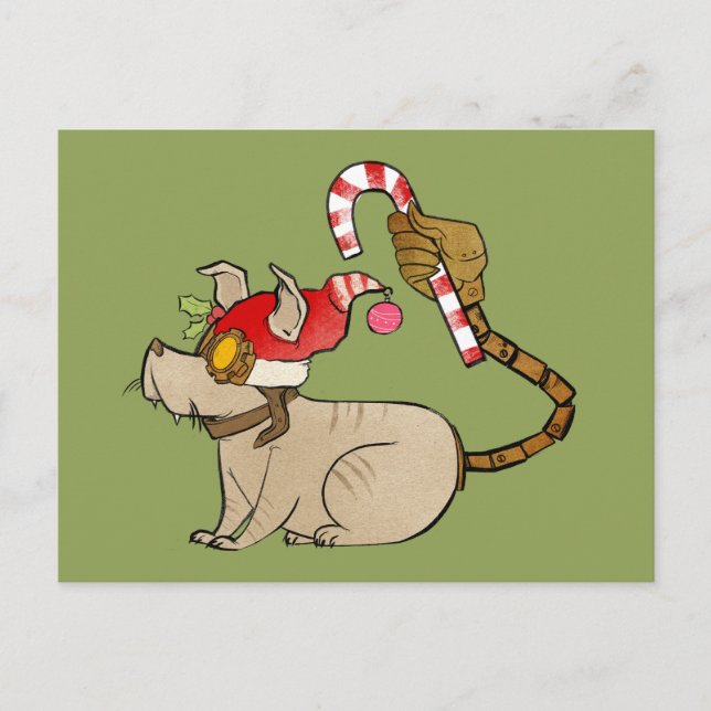 4 Little Monsters - Tesla Holiday Logo Postcard (Front)