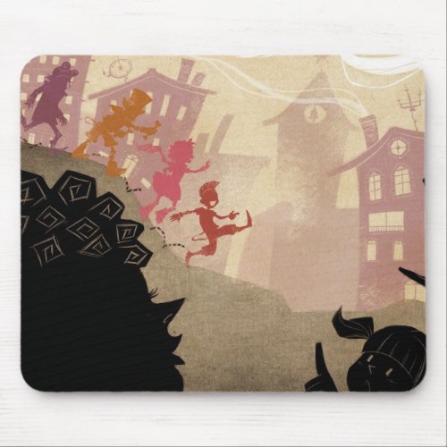 4 Little Monsters _ Walking Through Town Mouse Pad