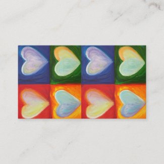 4 Love Hearts Art Business Card