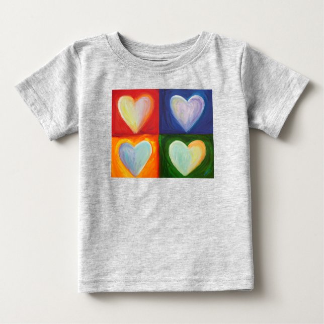 4 Love Hearts Art Custom Shirts (Front)