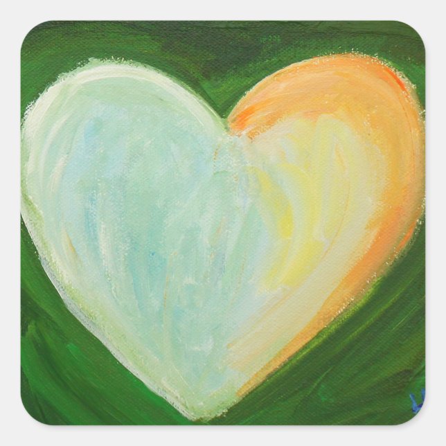 4 Love Hearts Art Custom Sticker Decals (Front)