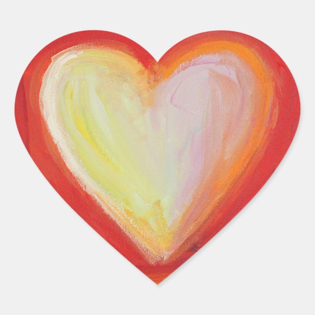 4 Love Hearts Art Custom Sticker Decals (Front)