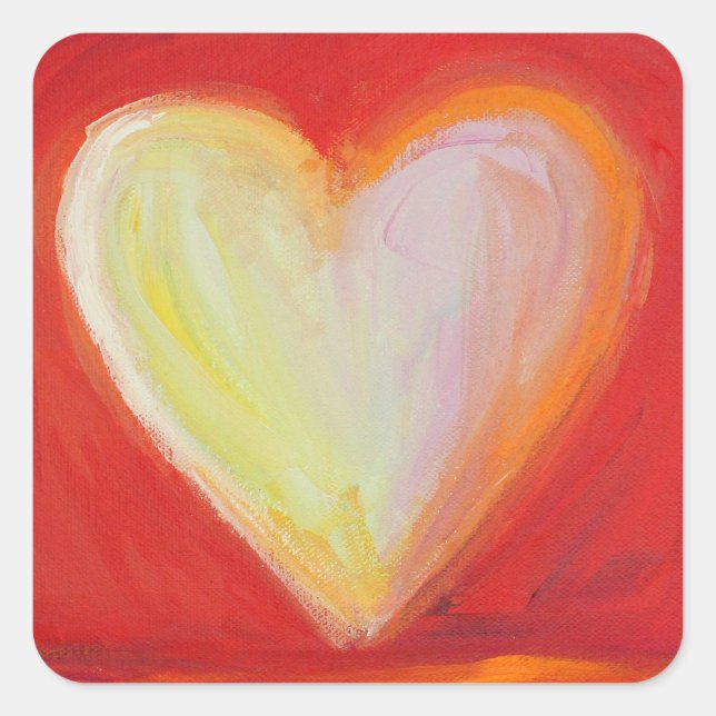 4 Love Hearts Art Custom Sticker Decals (Front)