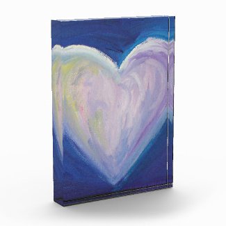 4 Love Hearts Art Inspirational Paperweight Award