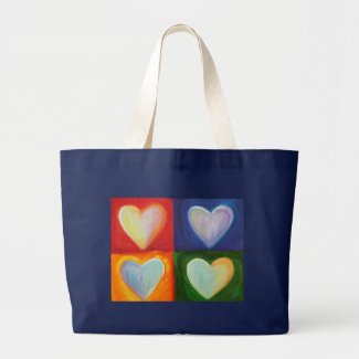 4 Love Hearts Art Inspirational Tote Bag