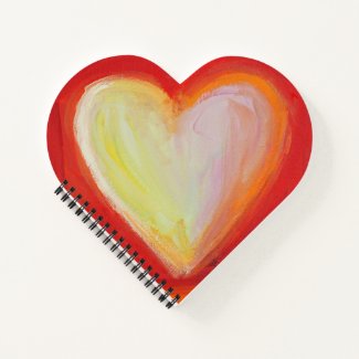 4 Love Hearts Art Notebook or Journal