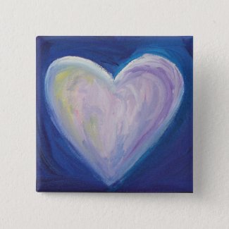 4 Love Hearts Art Painting Lapel Pin or Buttons