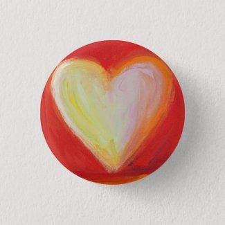 4 Love Hearts Art Painting Lapel Pin or Buttons