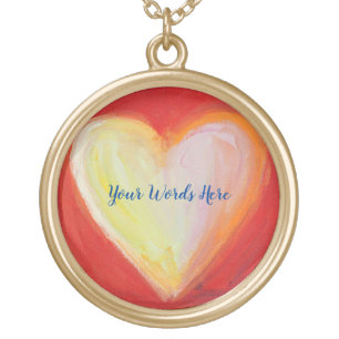 4 Love Hearts Art Pendant Charm Necklace