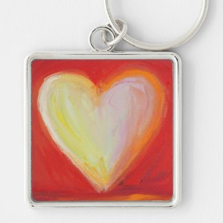 4 Love Hearts Hearts Pendant Art Keychain Charm