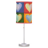 4 Love Hearts Inspirational Art Table Lamps (Front)