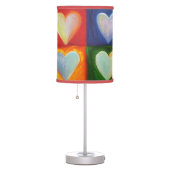 4 Love Hearts Inspirational Art Table Lamps (Right)