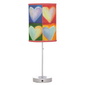 4 Love Hearts Inspirational Art Table Lamps (Back)
