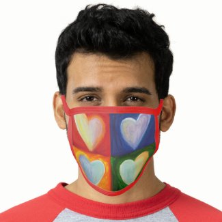 4 LoveHearts Art Inspirational Custom Face Mask