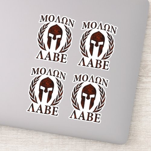 4 Molon Labe Spartan Warrior Laurels Sticker