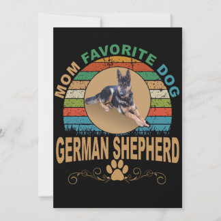 4 Mom Favorite Dog German Shepherd Invitation