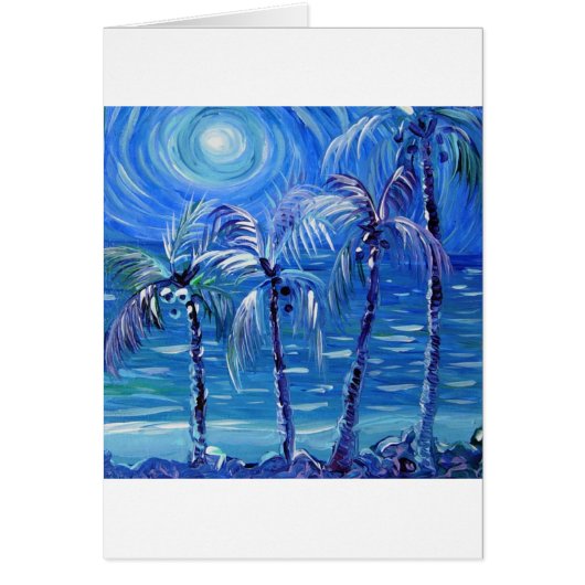 4 moon lit palms cards (Front)