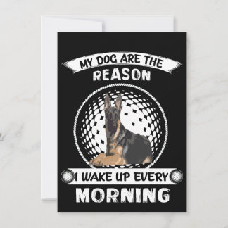 4 My Dogs Are The Reason I Wake Up Every Morning Invitation