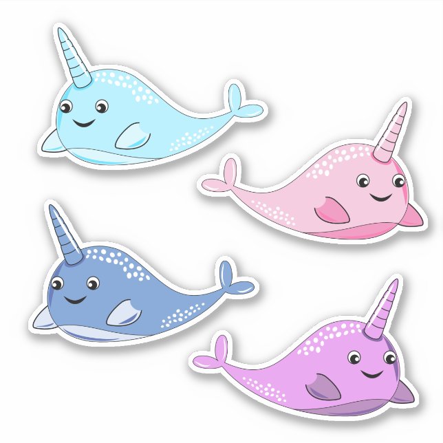 4 Narwhal Vinyl Sticker (Front)