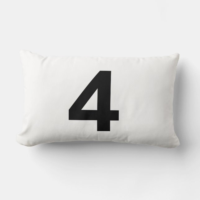 4 - number four lumbar pillow (Front)