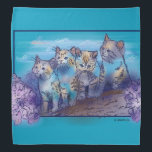 4 of a Kind Bandana<br><div class="desc">This product I made into a template so you can change the background or add a name or saying.4 adorable kitties illustration About:Well crafted kittens against dark sky vignette done in a pen & ink style This I made into Template so have fun choose your own background & text God...</div>