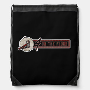 4 On The Floor Snare Drum Bass Kick Pedal Drummer Drawstring Bag
