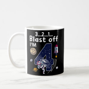 4 Outer Space Rocket 4Th Coffee Mug