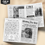 4-page Wedding Program Unique Wedding Newspaper<br><div class="desc">Make your wedding stand out from the ordinary with this beautiful Wedding Program Newspaper. Your guests will be impressed and will enjoy reading your special wedding newspaper.</div>
