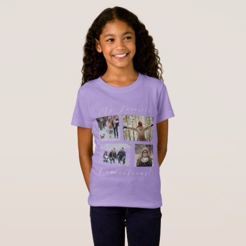 4_Panel Photo Template My Favorite Connections  T_ T_Shirt