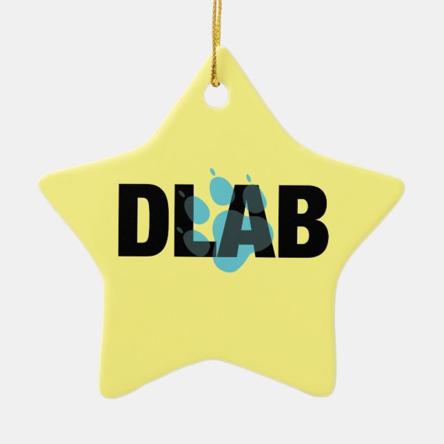 4 Paws Adrift/DLAB Ceramic Ornament (Front)