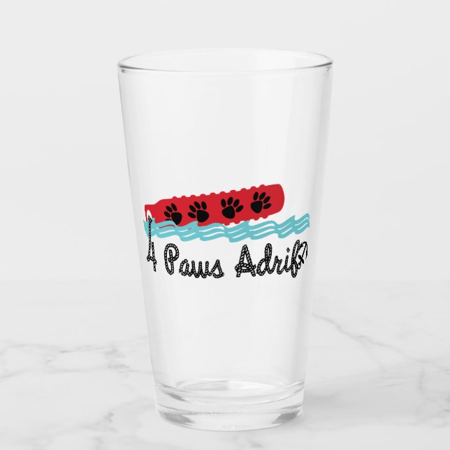 4 Paws Adrift Pint Glass (Front)