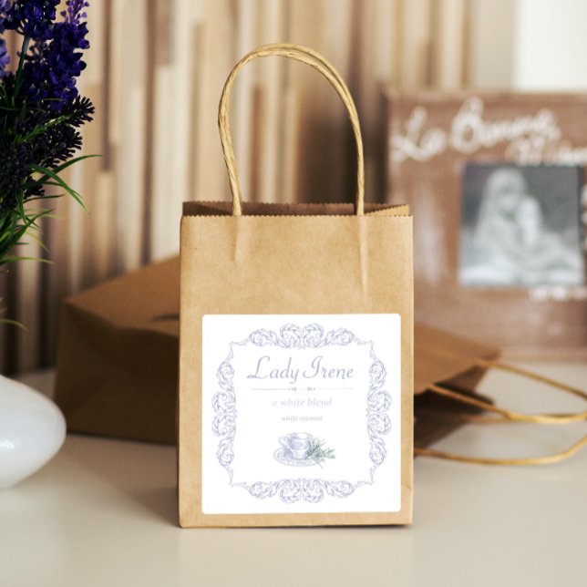 4 pcs Vintage custom white tea Sticker (Creator Uploaded)