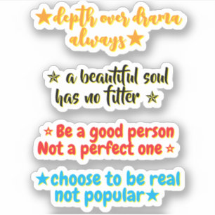 4 Personality Quotes   Motivational Inspirational Sticker