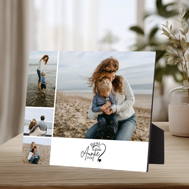 4 Personalized Best Aunt Photo Collage Plaque (Creator Uploaded)