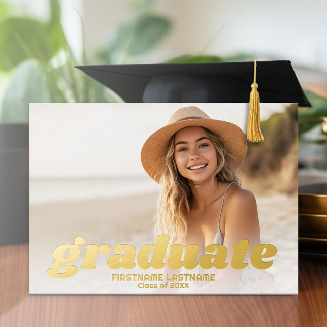 4 Photo Announcement Graduation Party Invitation (Graduation Party Invitation with Multiple Photos)