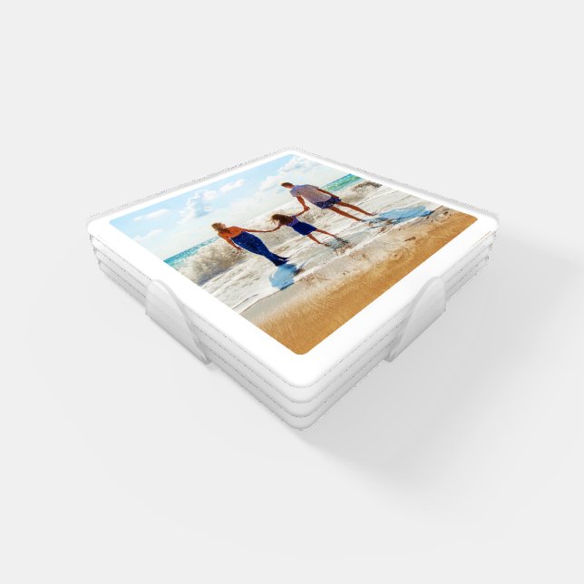4 Photo Coaster Set Template Square White Frame (Set)